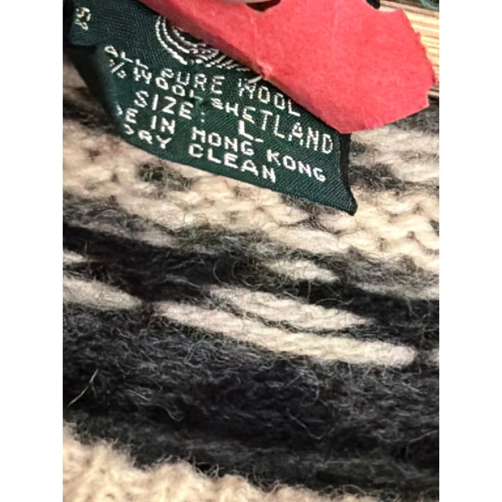 Vintage Savile Row Wool Sweater Fair Isle Cabin Core Dark Academia Nordic